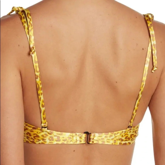 Kendall & Kyle Golden Leopard Print Bikini Size L - Picture 5 of 11